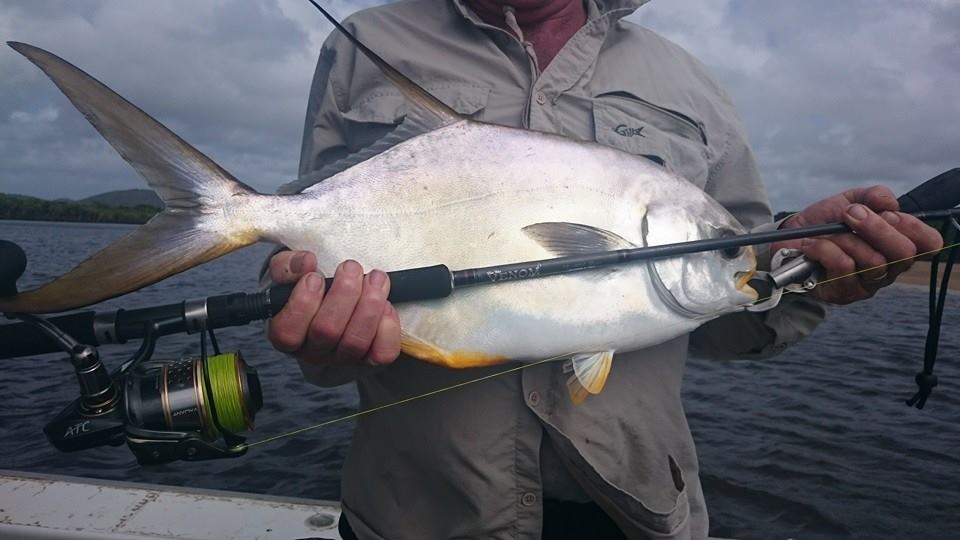 A permit caught off the boat